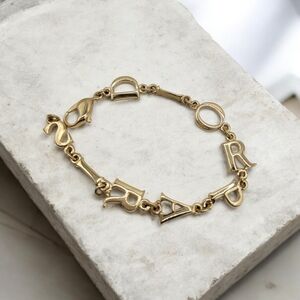 DIOR Gold "Dior Paris" 2000s Bracelet